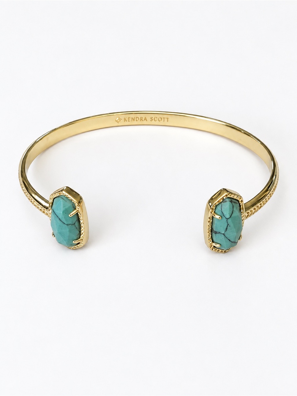 Kendra Scott Elton Gold Etch
Frame Cuff Bracelet in Turquoise Magnesite - Picture 3 of 5